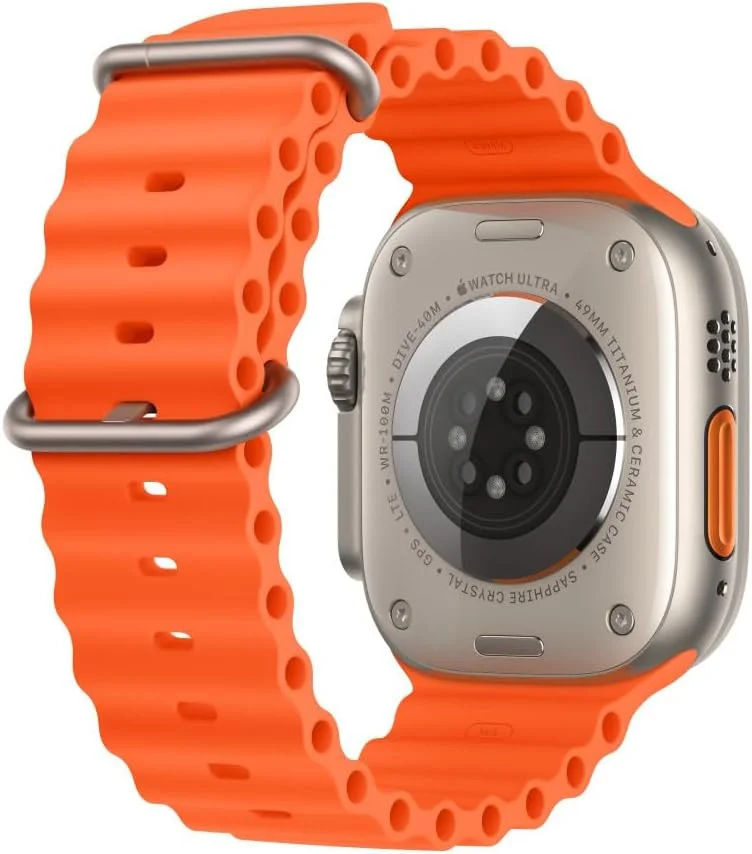 Origineel Apple Watch 1-9/SE/Ultra 49/45/44/42MM Ocean Bandje Oranje afbeelding 4