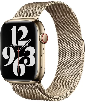 Originele Apple Watch Band - 1-9/SE/Ultra 49MM/45MM/44MM/42 - Milanees - Goud Bandjes