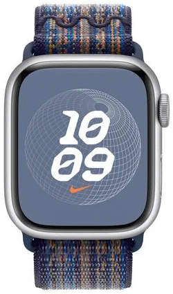 Origineel Apple Nike Sportbandje Apple Watch - 38MM/40MM/41MM - Blauw Oranje afbeelding 2
