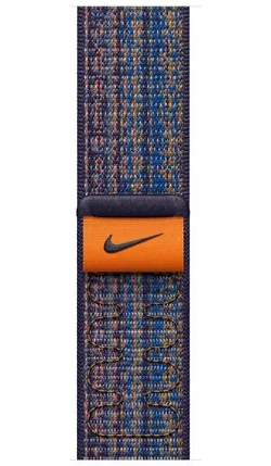 Origineel Apple Nike Sportbandje Apple Watch - 38MM/40MM/41MM - Blauw Oranje afbeelding 3
