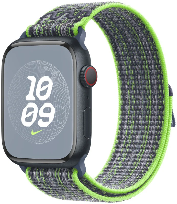 Origineel Apple Watch 1-9/SE/Ultra 49/45/44/42 Nike Band Groen/Blauw afbeelding 1
