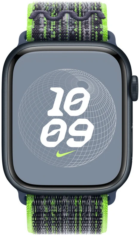Origineel Apple Watch 1-9/SE/Ultra 49/45/44/42 Nike Band Groen/Blauw afbeelding 3