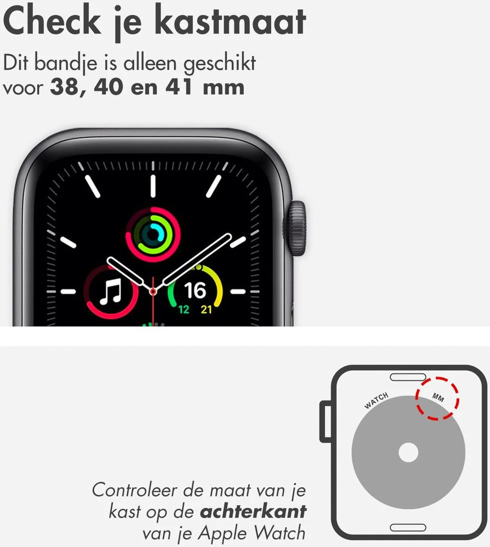 Origineel Apple Nike Sportbandje Apple Watch - 38MM/40MM/41MM - Zwart Blauw afbeelding 3