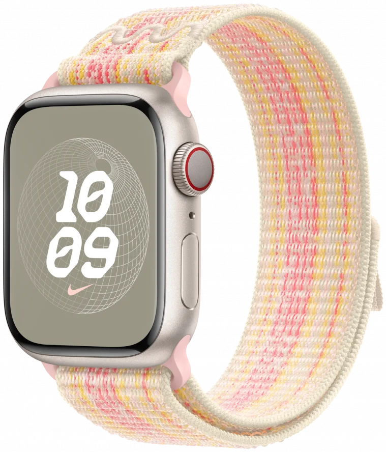 Origineel Apple Nike Sport Apple Watch 38/40/41MM Bandje Wit Roze afbeelding 1