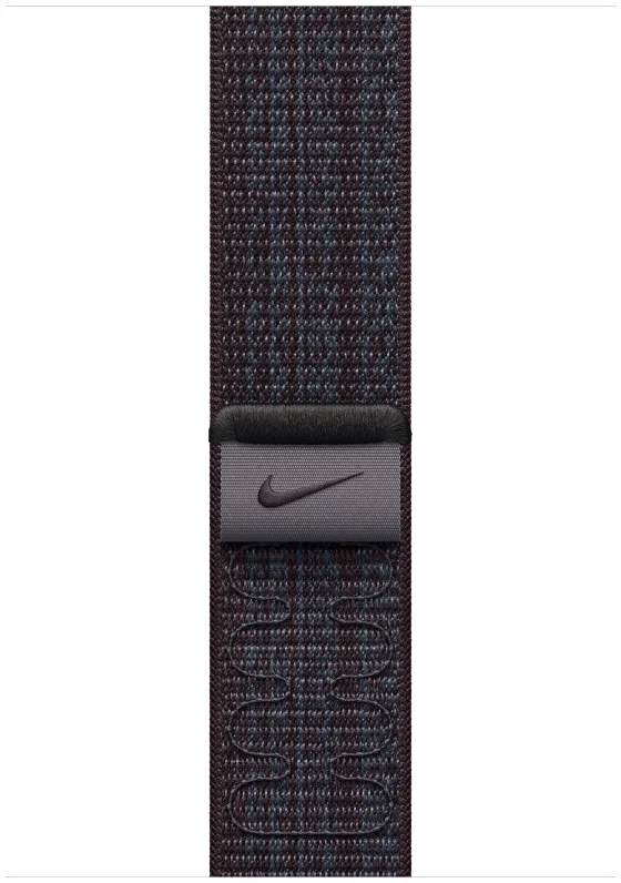 Origineel Apple Watch 1-9/SE/Ultra 49/45/44/42 Nike Band Zwart/Blauw afbeelding 2