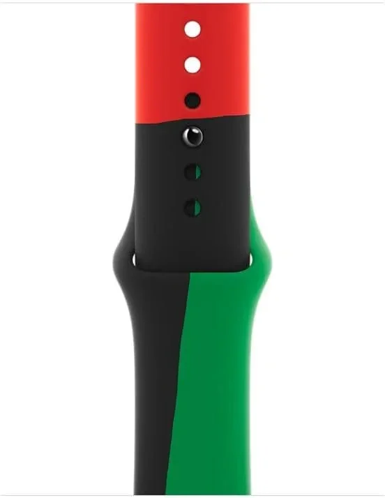 Originele Apple Watch Band - 1-10/SE/Ultra 49/46/45/44/42MM - S/M - Zwart/Groen afbeelding 2