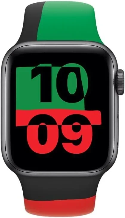 Originele Apple Watch Band - 1-10/SE/Ultra 49/46/45/44/42MM - S/M - Zwart/Groen afbeelding 3