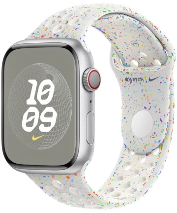 Origineel Apple Watch Sport Bandje - 1-9/SE 38MM/40MM/41MM - Nike - S/M Platinum Bandjes