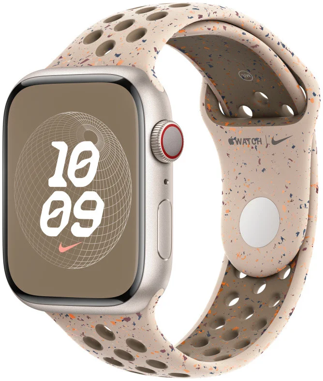 Origineel Apple Watch 1-9/SE 38/40/41MM Nike Sport Bandje S/M Beige afbeelding 1