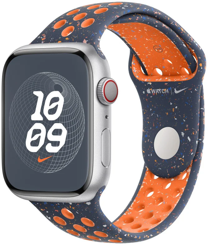 Origineel Apple Watch Sportbandje - 1-9/SE 38MM/40MM/41MM - Nike - S/M Blauw afbeelding 1