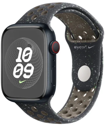 Origineel Apple Watch 1-9/SE/Ultra 49/45/44/42 Nike Band S/M Zwart Bandjes