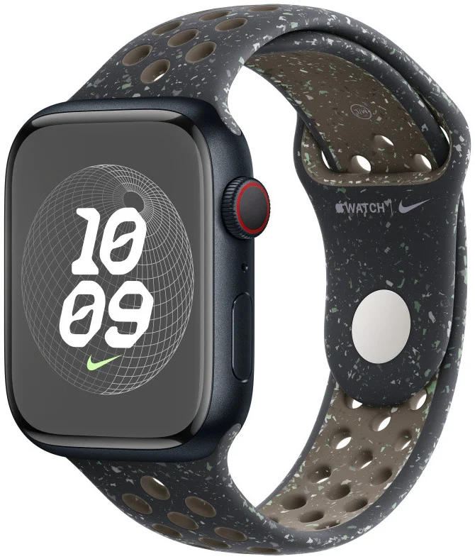 Origineel Apple Watch 1-9/SE/Ultra 49/45/44/42 Nike Band M/L Zwart afbeelding 1