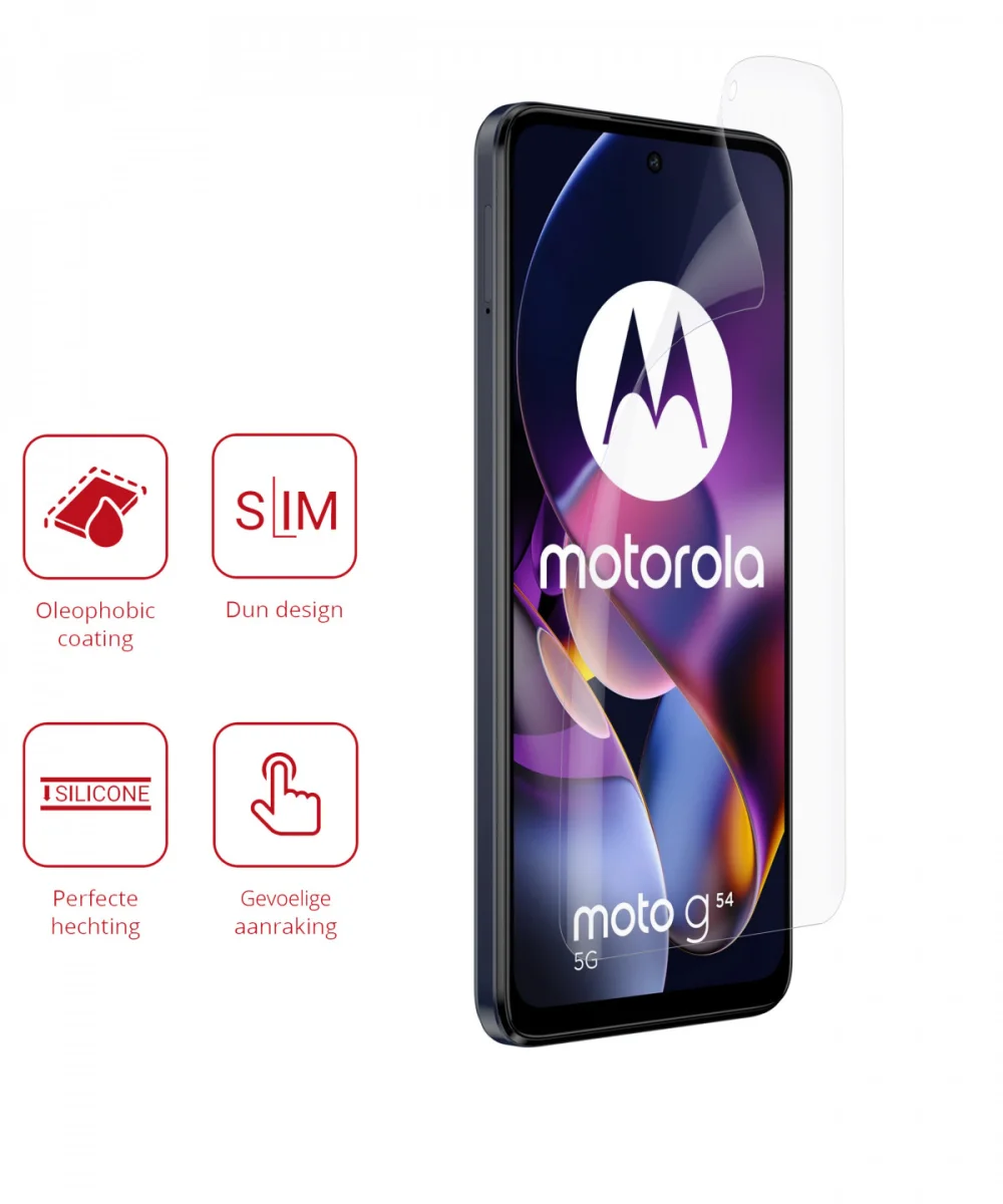 Rosso Motorola Moto G54 Screen Protector Ultra Clear Duo Pack afbeelding 2