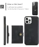 CaseMe JH-01 iPhone 12 Pro Max Hoesje Magnetische Kaarthouder Zwart