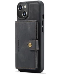 CaseMe JH-01 Apple iPhone 13 Hoesje met Magnetische Kaarthouder Zwart