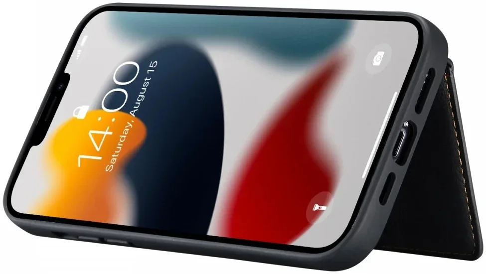 CaseMe JH-01 Apple iPhone 13 Pro Hoesje Magnetische Kaarthouder Zwart afbeelding 6