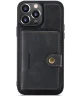 CaseMe JH-01 iPhone 14 Pro Max Hoesje Magnetische Kaarthouder Zwart