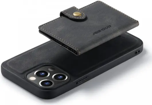 CaseMe JH-01 iPhone 14 Pro Max Hoesje Magnetische Kaarthouder Zwart afbeelding 2