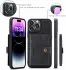 CaseMe JH-01 Apple iPhone 15 Pro Hoesje Magnetische Kaarthouder Zwart afbeelding 5