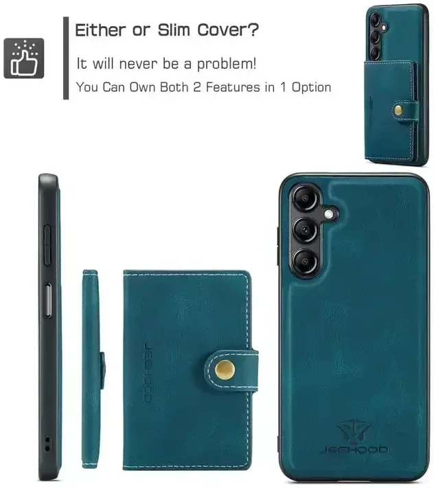 CaseMe JH-01 Samsung Galaxy A12 Hoesje Magnetische Kaarthouder Zwart afbeelding 6