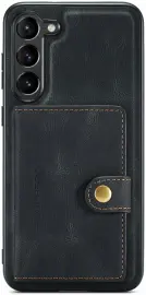 CaseMe JH-01 Samsung S23 Plus Hoesje met Magnetische Kaarthouder Zwart afbeelding