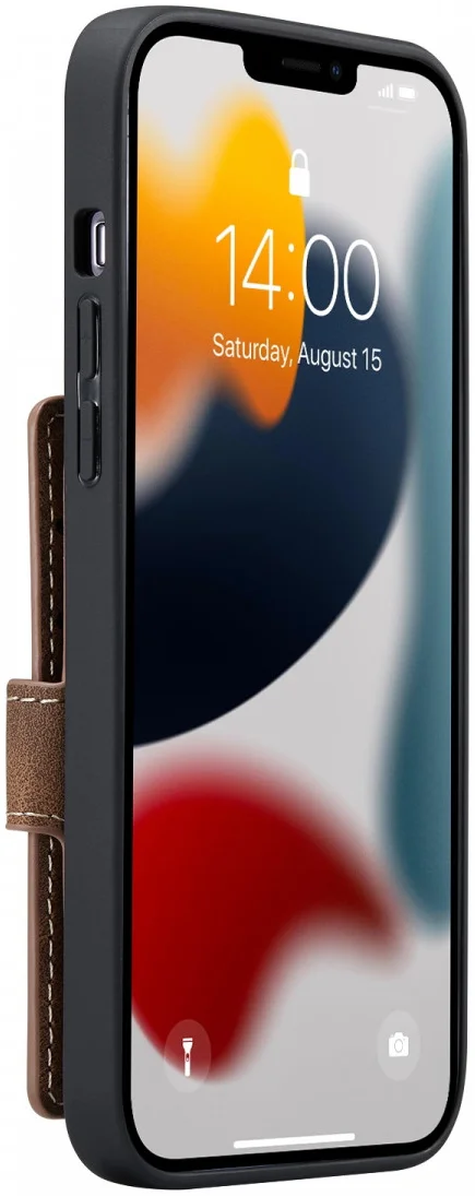 CaseMe JH-01 Apple iPhone 13 Hoesje met Magnetische Kaarthouder Bruin afbeelding 7