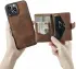 CaseMe JH-01 Apple iPhone 13 Hoesje met Magnetische Kaarthouder Bruin afbeelding 5