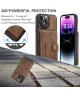 CaseMe JH-01 iPhone 15 Pro Max Hoesje Magnetische Kaarthouder Bruin