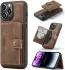 CaseMe JH-01 iPhone 15 Pro Max Hoesje Magnetische Kaarthouder Bruin afbeelding 2