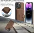 CaseMe JH-01 iPhone 15 Pro Max Hoesje Magnetische Kaarthouder Bruin afbeelding 4