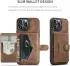 CaseMe JH-01 iPhone 15 Pro Max Hoesje Magnetische Kaarthouder Bruin afbeelding 5