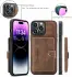 CaseMe JH-01 iPhone 15 Pro Max Hoesje Magnetische Kaarthouder Bruin afbeelding 7