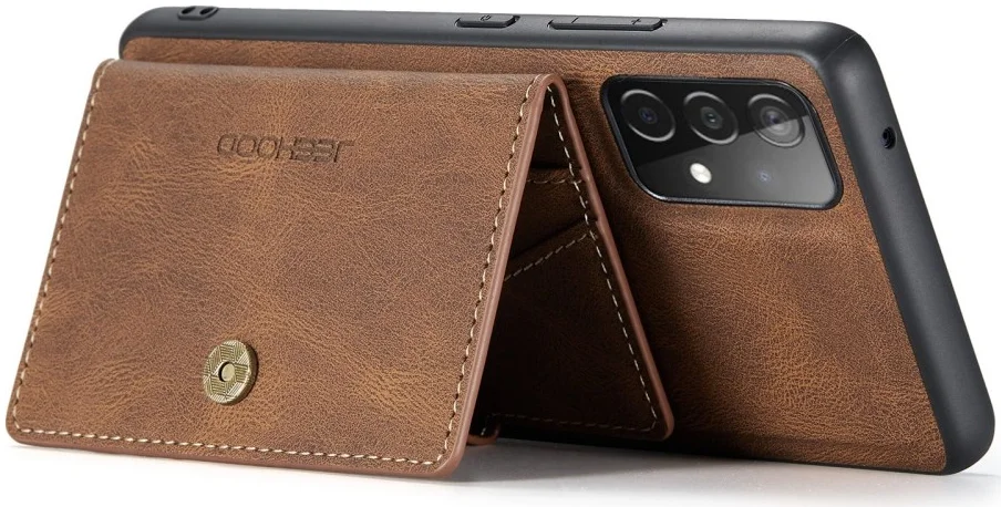CaseMe JH-01 Samsung Galaxy A32 5G Hoesje Magnetische Pashouder Bruin afbeelding 11