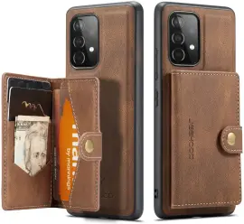 CaseMe JH-01 Samsung Galaxy A32 5G Hoesje Magnetische Pashouder Bruin afbeelding
