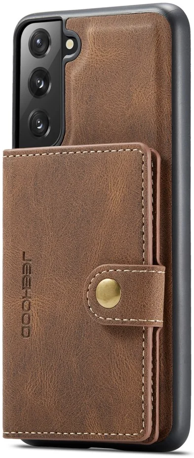CaseMe JH-01 Samsung Galaxy S22 Hoesje Magnetische Kaarthouder Bruin afbeelding 15