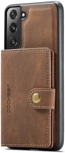 CaseMe JH-01 Samsung Galaxy S22 Hoesje Magnetische Kaarthouder Bruin afbeelding 15