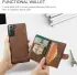 CaseMe JH-01 Samsung Galaxy S22 Hoesje Magnetische Kaarthouder Bruin afbeelding 3