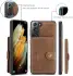 CaseMe JH-01 Samsung Galaxy S22 Hoesje Magnetische Kaarthouder Bruin afbeelding 7