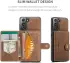 CaseMe JH-01 Samsung Galaxy S22 Hoesje Magnetische Kaarthouder Bruin afbeelding 9