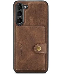 CaseMe JH-01 Samsung Galaxy S23 Hoesje Magnetische Kaarthouder Bruin