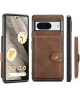 CaseMe JH-01 Google Pixel 8 Hoesje met Magnetische Kaarthouder Bruin