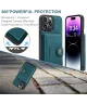 CaseMe JH-01 Apple iPhone 15 Pro Hoesje Magnetische Kaarthouder Blauw