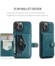 CaseMe JH-01 iPhone 15 Pro Max Hoesje Magnetische Kaarthouder Blauw