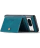 CaseMe JH-01 Google Pixel 8 Hoesje met Magnetische Kaarthouder Blauw