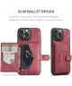CaseMe JH-01 Apple iPhone 15 Pro Hoesje Magnetische Kaarthouder Rood