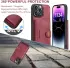 CaseMe JH-01 Apple iPhone 15 Pro Hoesje Magnetische Kaarthouder Rood afbeelding 4