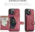 CaseMe JH-01 Apple iPhone 15 Pro Hoesje Magnetische Kaarthouder Rood afbeelding 6