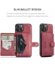 CaseMe JH-01 Apple iPhone 15 Plus Hoesje Magnetische Kaarthouder Rood