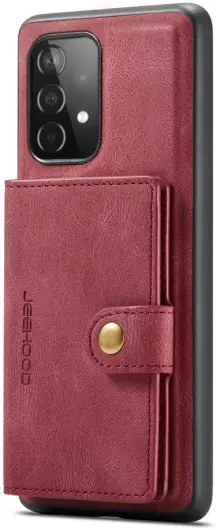 CaseMe JH-01 Samsung Galaxy A33 Hoesje Magnetische Kaarthouder Rood afbeelding 11