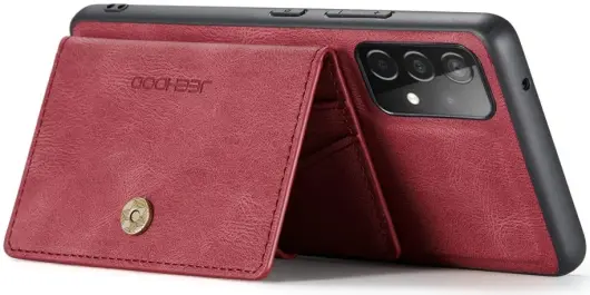 CaseMe JH-01 Samsung Galaxy A33 Hoesje Magnetische Kaarthouder Rood afbeelding 12